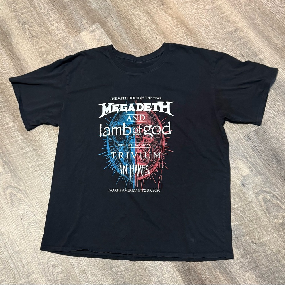 Megadeth & Lamb of God Black Graphic Tour T-Shirt men’s size 2X
